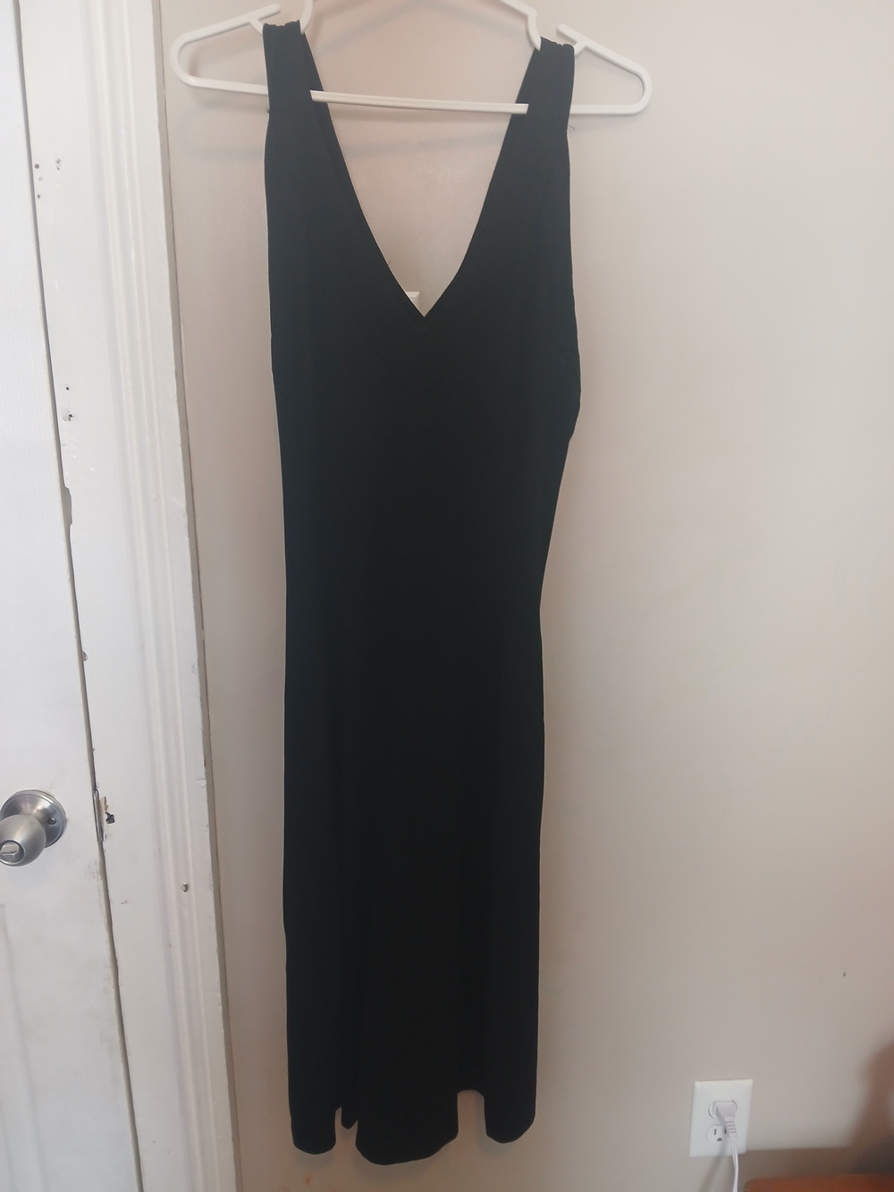 Miik Black V-Neck Criss Cross Back Black Women’s Dress